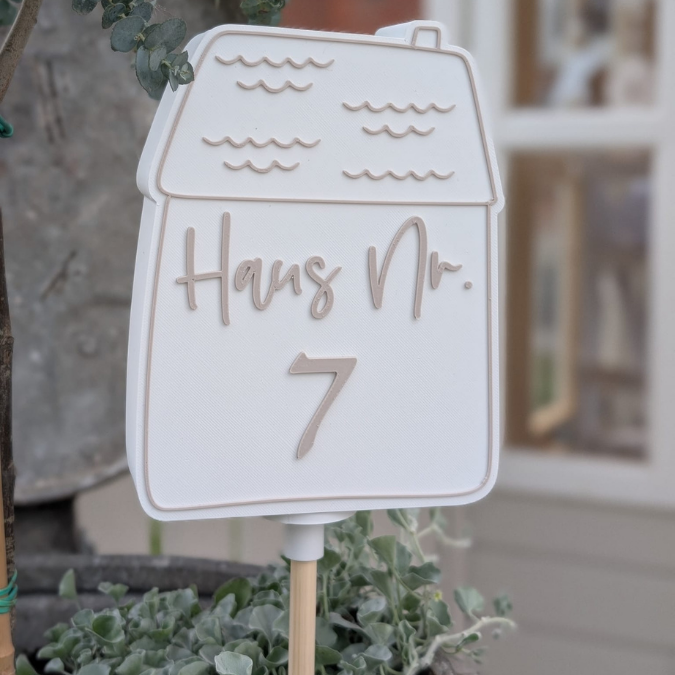 STL 3D Druck Datei Solarlichter Haus 4 Designs zum personalisieren Hausnummer Willkommen 3D-Datei 3D-Druck Vorlage zum stellen oder stecken – Bild 17