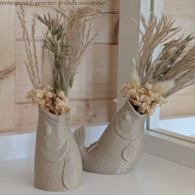 STL 3D Druck Datei 2er Set Vasen Fischvasen Karpfen Fisch Fischmaul Maritim 3d Druck Vase 3D-Druck Datei inkl gefärbter 3mf – Bild 18