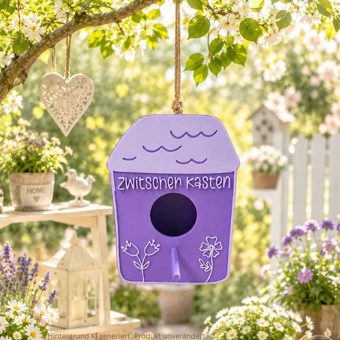STL 3D Druck Datei Vogelhaus in 2 Designs zum hängen oder stecken inkl Adapter zum kleben für 6/8/10mm Stäbe Garten Zwitscherkasten B&B – Bild 8