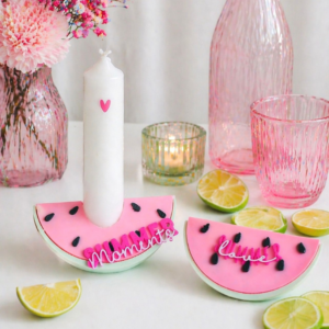 STL 3D Druck Datei Sommer Melone Wassermelone zum kleben Tischdeko Kerzenständer Teelichthalter Sommerparty Melonen