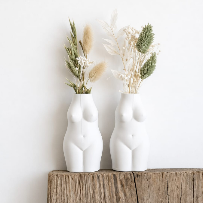 STL 3D Druck Datei 2er Set Body Vasen Frauenkörper Busen Büste Körper Selbstliebe positivity Shabby 3d Druck Vase 3D-Druck Datei Vase Frau – Bild 6