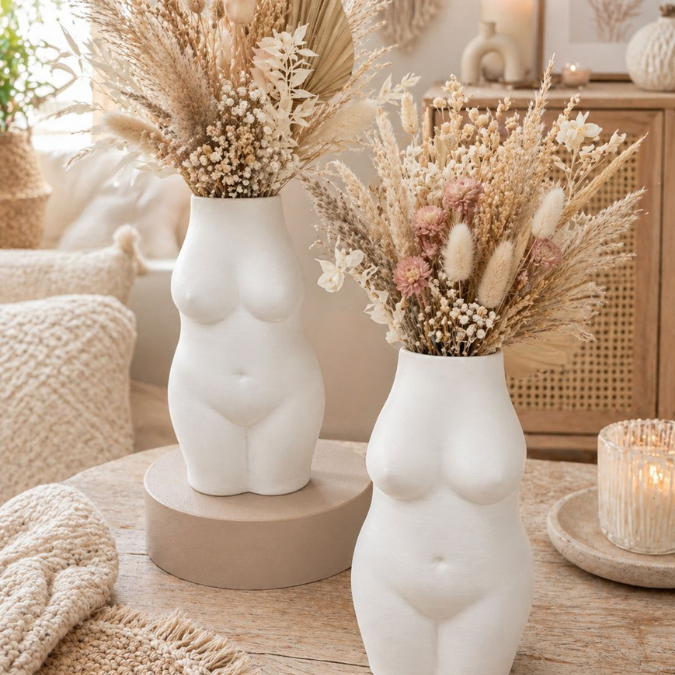 STL 3D Druck Datei 2er Set Body Vasen Frauenkörper Busen Büste Körper Selbstliebe positivity Shabby 3d Druck Vase 3D-Druck Datei Vase Frau – Bild 19