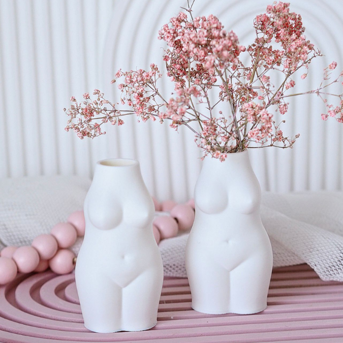 STL 3D Druck Datei 2er Set Body Vasen Frauenkörper Busen Büste Körper Selbstliebe positivity Shabby 3d Druck Vase 3D-Druck Datei Vase Frau – Bild 4
