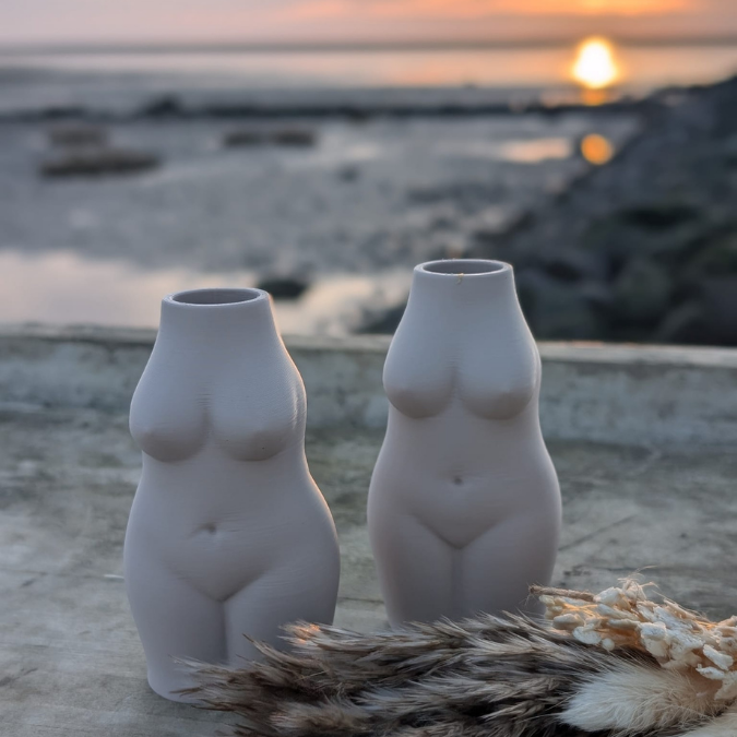 STL 3D Druck Datei 2er Set Body Vasen Frauenkörper Busen Büste Körper Selbstliebe positivity Shabby 3d Druck Vase 3D-Druck Datei Vase Frau – Bild 13