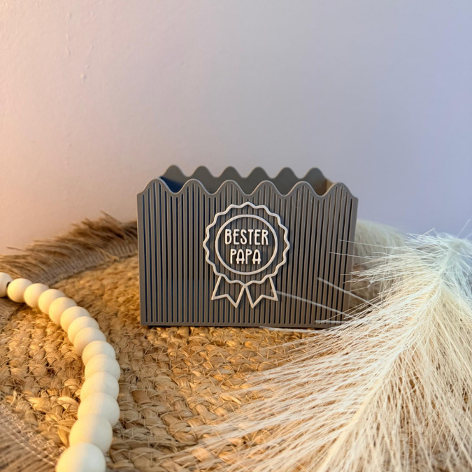 STL 3D Druck Datei Bester Papa Bester Opa Vatertag Männer Mann Geburtstag Box mit Front zum kleben 2 Designs 3D-Druck Datei 122x86x75