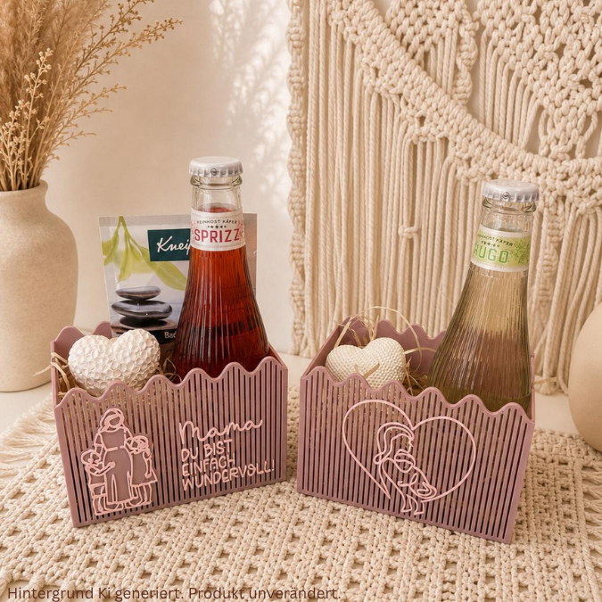 STL 3D Druck Datei 3 Designs Box Kiste Mama du bist einfach wundervoll Muttertag Geburtstag Box mit Front zum kleben 3D-Druck Datei 122x86x75