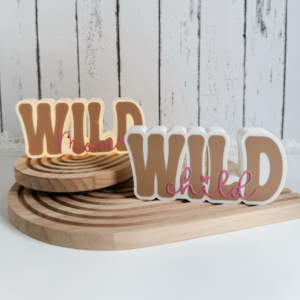 STL 3D Druck Datei Licht Box 4er Set Schriftzug Leuchtdatei WILD mom berry child Geschenkidee Lichtbox mit Deckel zum kleben 3D-Druck Datei