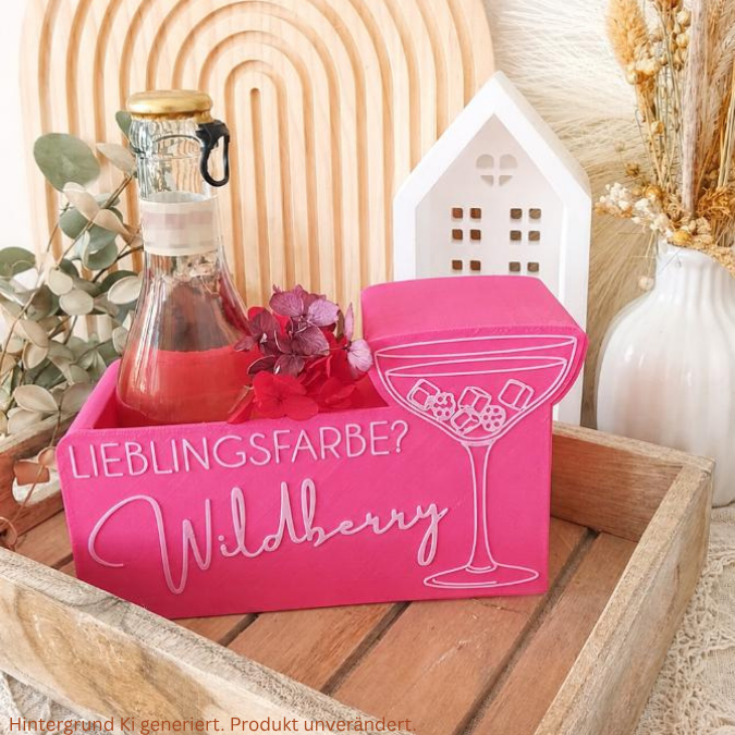STL 3D Druck Datei Licht Box für kleine Flaschen und andere Geschenke Flaschenhalter Wildberry mit Deckel zum kleben 3D-Druck Datei Sommer – Bild 4