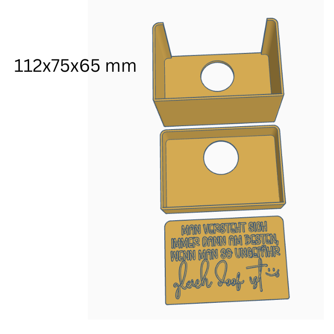 STL 3D Druck Datei Licht Box Freundschaft Geschenkidee Flaschenhalter oder Lichtbox zum füllen mit Deckel zum kleben 3D-Druck Datei – Bild 2