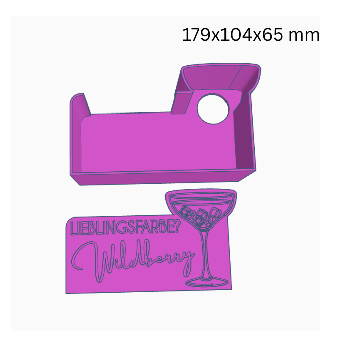 STL 3D Druck Datei Licht Box für kleine Flaschen und andere Geschenke Flaschenhalter Wildberry mit Deckel zum kleben 3D-Druck Datei Sommer – Bild 2