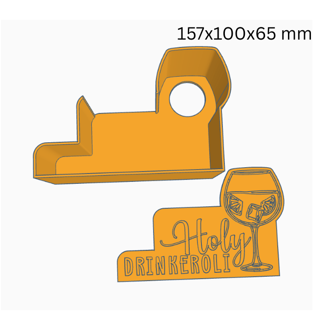 STL 3D Druck Datei Licht Box Holy Drinkeroli für Flasche Spritz od andere Geschenke Flaschenhalter Deckel zum kleben 3D-Druck Datei Sommer – Bild 3