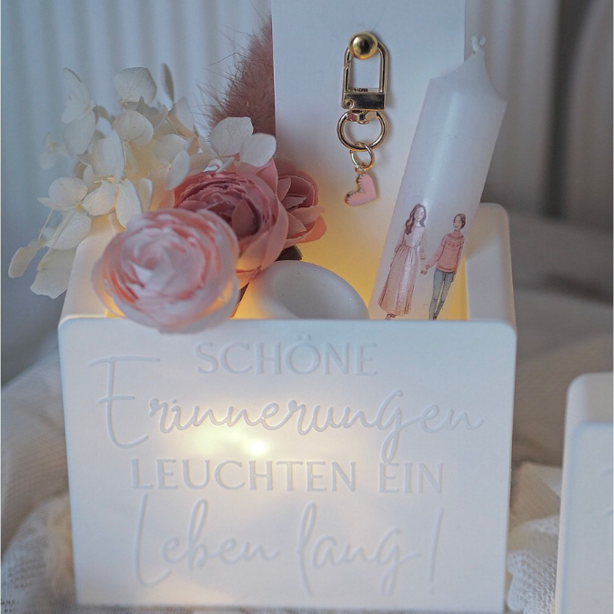 STL 3D Druck Datei Licht Box Schöne Erinnerungen Geschenkidee Flaschenhalter oder Lichtbox zum füllen mit Deckel zum kleben 3D-Druck Datei – Bild 10