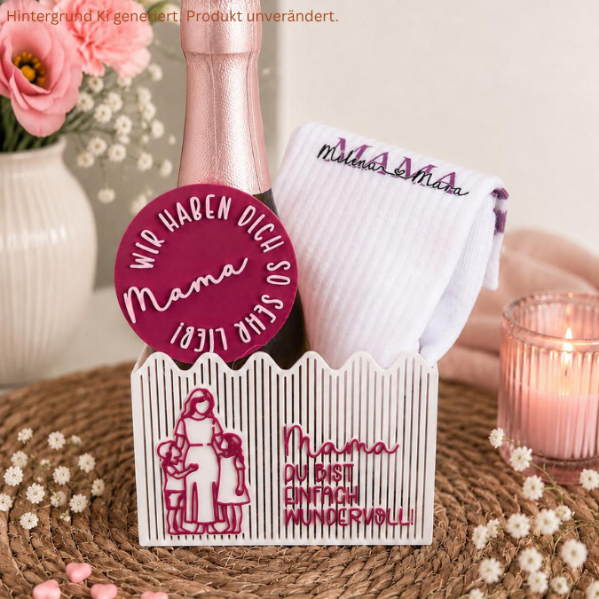 STL 3D Druck Datei 3 Designs Box Kiste Mama du bist einfach wundervoll Muttertag Geburtstag Box mit Front zum kleben 3D-Druck Datei 122x86x75 – Bild 3