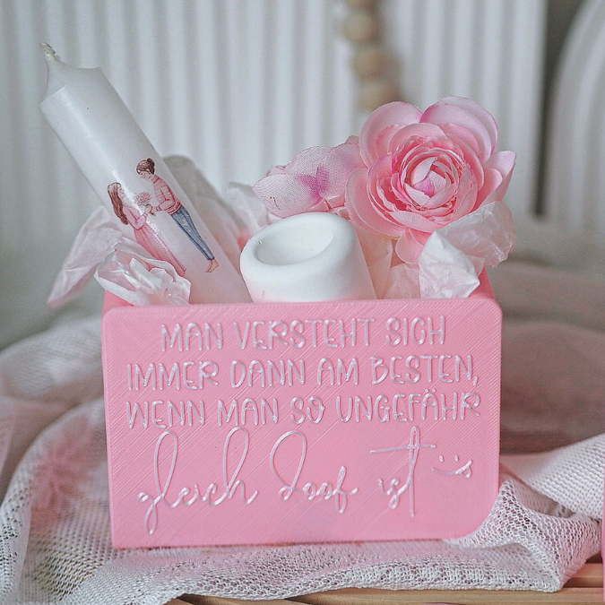STL 3D Druck Datei Licht Box Freundschaft Geschenkidee Flaschenhalter oder Lichtbox zum füllen mit Deckel zum kleben 3D-Druck Datei – Bild 7