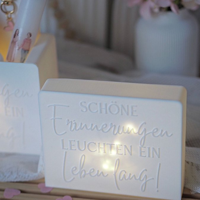 STL 3D Druck Datei Licht Box Schöne Erinnerungen Geschenkidee Flaschenhalter oder Lichtbox zum füllen mit Deckel zum kleben 3D-Druck Datei – Bild 11