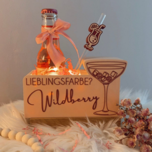 STL 3D Druck Datei Licht Box für kleine Flaschen und andere Geschenke Flaschenhalter Wildberry mit Deckel zum kleben 3D-Druck Datei Sommer