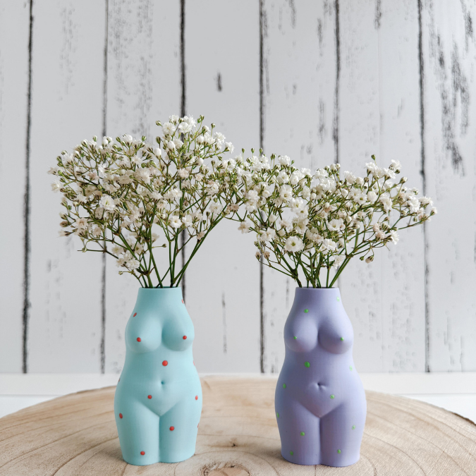 STL 3D Druck Datei 2er Set Body Vasen Frauenkörper Busen Büste Körper Selbstliebe positivity Shabby 3d Druck Vase 3D-Druck Datei Vase Frau – Bild 5