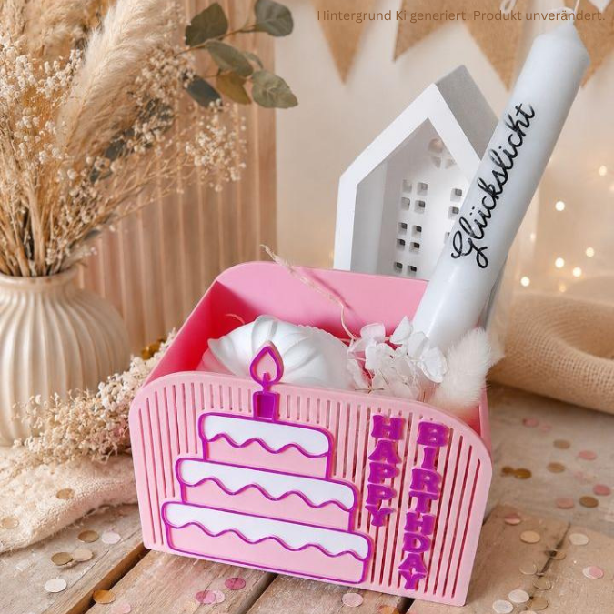 STL 3D Druck Datei Box mit Front zum kleben 4 Designs Geburtstag Kiste zum füllen Geschenkidee Geschenkverpackung Geschenkbox 3D-Druck Datei – Bild 8