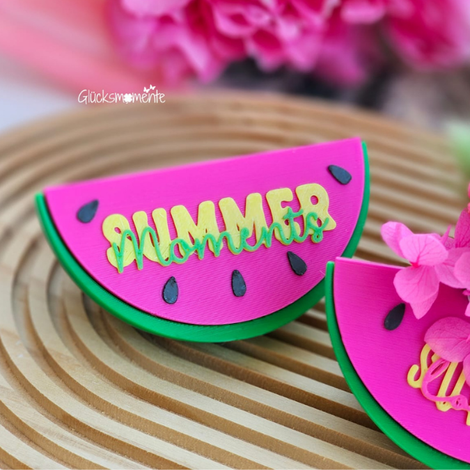 STL 3D Druck Datei Sommer Melone Wassermelone zum kleben Tischdeko Kerzenständer Teelichthalter Sommerparty Melonen – Bild 10