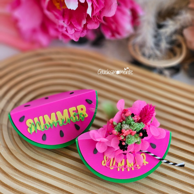 STL 3D Druck Datei Sommer Melone Wassermelone zum kleben Tischdeko Kerzenständer Teelichthalter Sommerparty Melonen – Bild 12