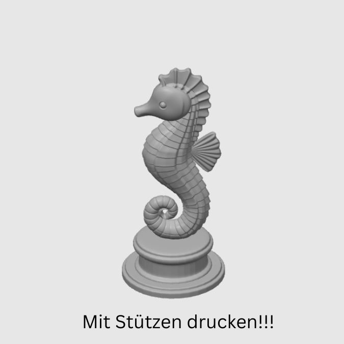 STL 3D Druck Datei Seepferd Skulptur Büste Meer Maritim 3d Druck Deko Homeinterior Homedcor 3D-Druck Datei – Bild 2