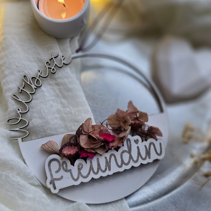 7 Designs Weltbeste... Kranz zum füllen mit Blumen oder Geld freundin Schwester Patentante Muttertag Freundschaft Mama OmaSVG Laserdatei – Bild 10