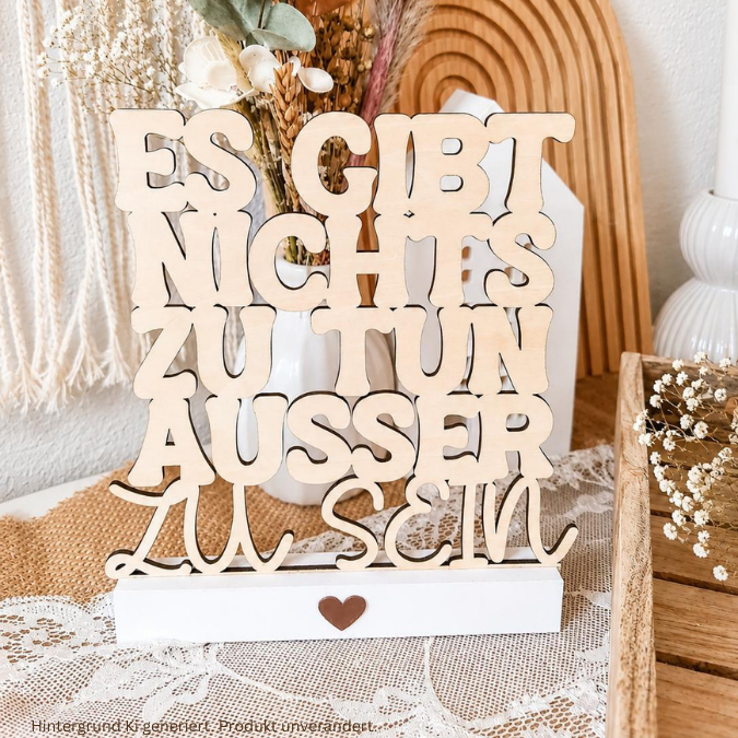 SVG Laserdatei Klötzchenschrift Es gibt nichts zu tun außer zu sein Easysticks Klötzchen SVG Datei – Bild 5