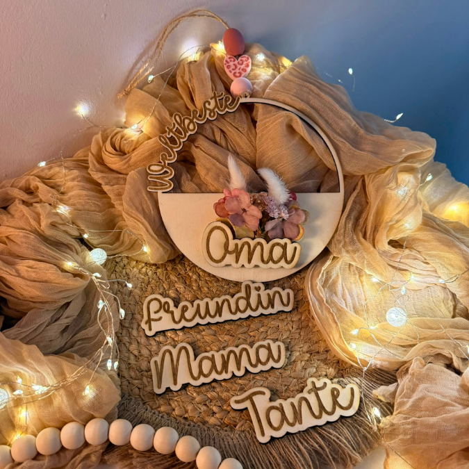 7 Designs Weltbeste... Kranz zum füllen mit Blumen oder Geld freundin Schwester Patentante Muttertag Freundschaft Mama OmaSVG Laserdatei – Bild 13
