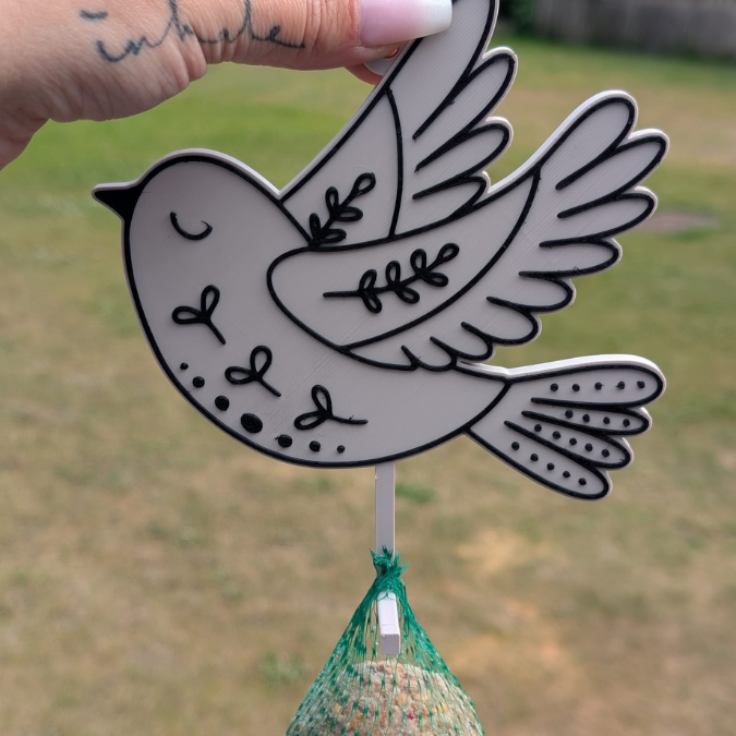 STL 3D Druck Datei Meisenknödel Halter Vogelfutter Halter 4 Designs zum hängen Garten – Bild 5