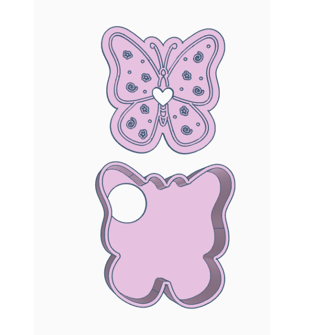 STL 3D Druck Datei Licht Schmetterling Leuchtdatei Geschenkidee Lichtbox mit Deckel zum kleben 3D-Druck Datei Nachtlicht – Bild 2