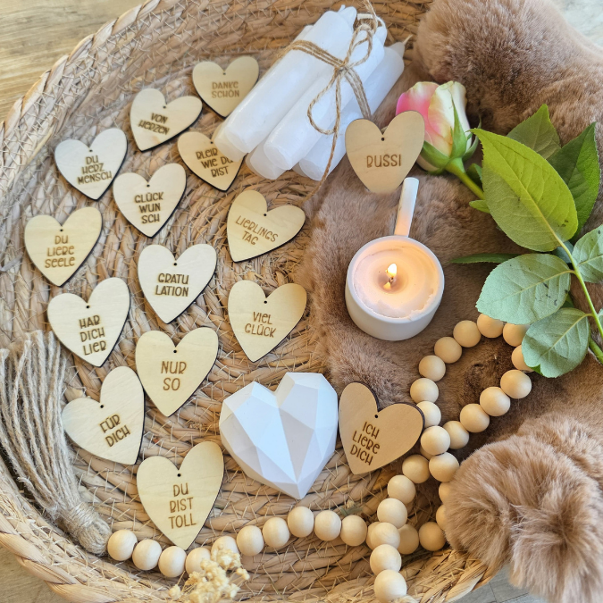 SVG Laserdatei Geschenkanhänger 15 Designs Herz Herzen verschiedene Anlässe Geschenkidee SVG Datei – Bild 24