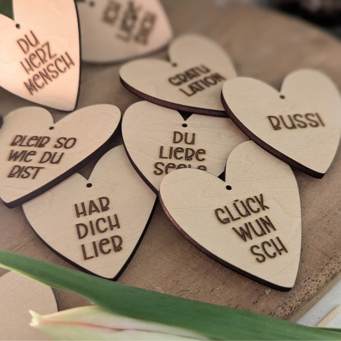SVG Laserdatei Geschenkanhänger 15 Designs Herz Herzen verschiedene Anlässe Geschenkidee SVG Datei – Bild 5