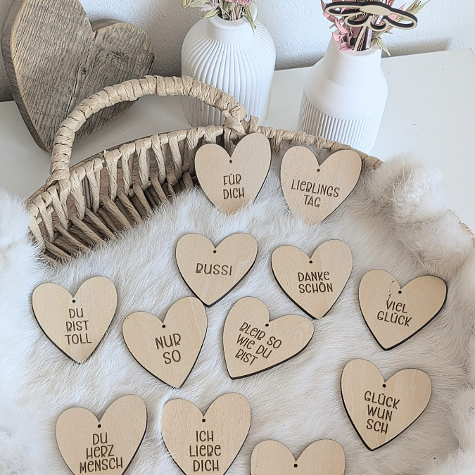 SVG Laserdatei Geschenkanhänger 15 Designs Herz Herzen verschiedene Anlässe Geschenkidee SVG Datei – Bild 9