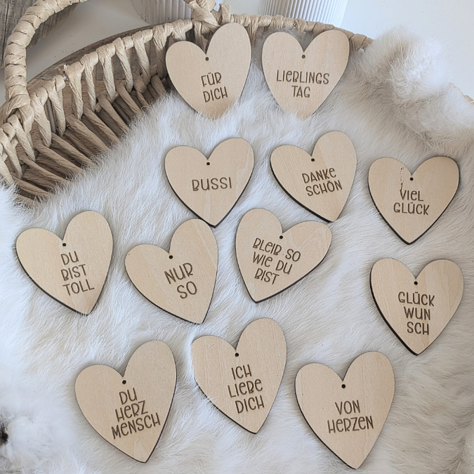 SVG Laserdatei Geschenkanhänger 15 Designs Herz Herzen verschiedene Anlässe Geschenkidee SVG Datei – Bild 10