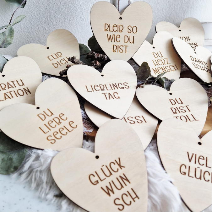 SVG Laserdatei Geschenkanhänger 15 Designs Herz Herzen verschiedene Anlässe Geschenkidee SVG Datei – Bild 12