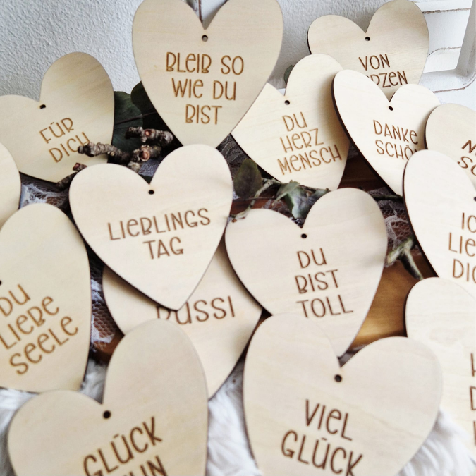 SVG Laserdatei Geschenkanhänger 15 Designs Herz Herzen verschiedene Anlässe Geschenkidee SVG Datei – Bild 14