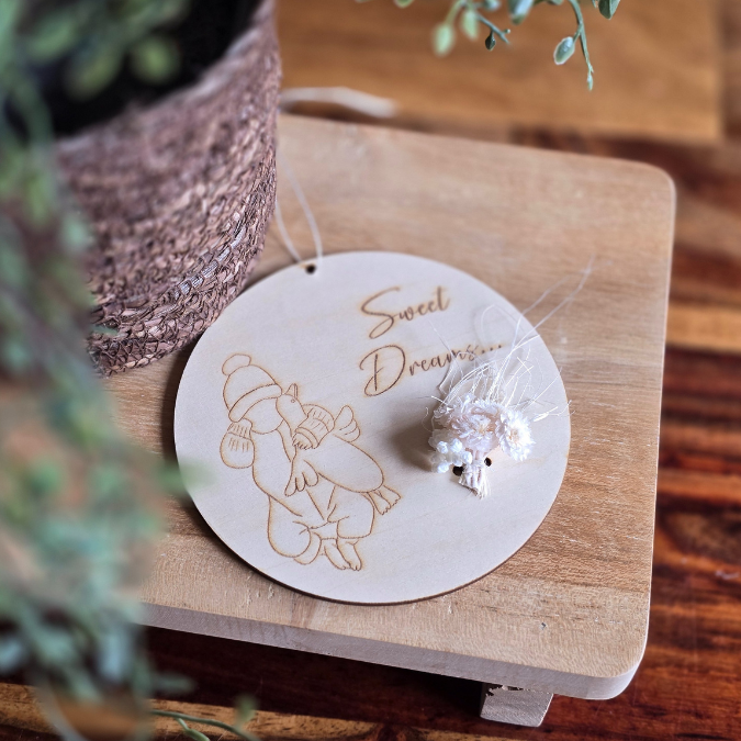 SVG Datei Laserdatei Baby Holzscheiben 3 Designs Babybett Kinderzimmerdeko to the moon and bacl sweet dreams Geburt – Bild 13