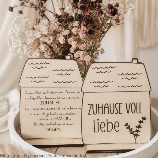 SVG Laserdatei Haus Zuhause Familie Segen Aufsteller und Wanddeko 3mm und 4mm SVG-Datei zum Einzug Hausbau Umzug – Bild 3