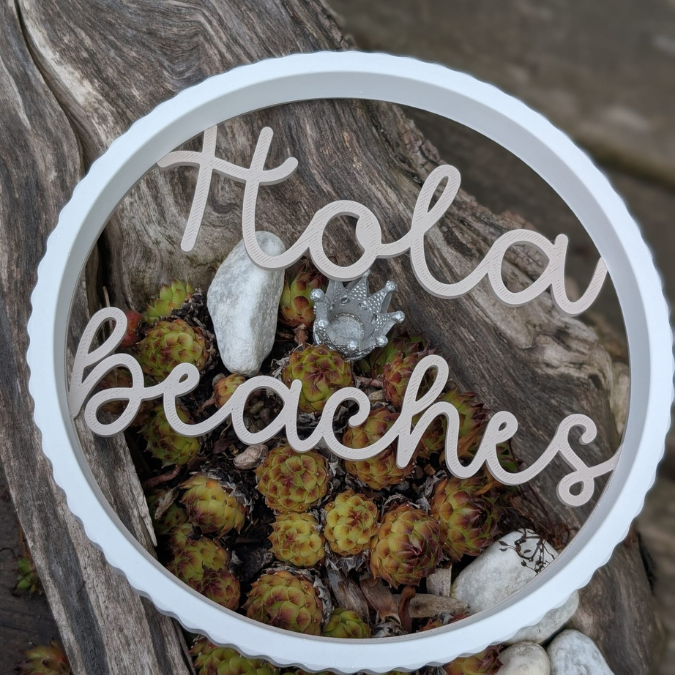STL 3D Druck Datei Kränze 3er Sommer Urlaub Goodvibes Anhänger Geschenkidee 3D-Druck Datei – Bild 10