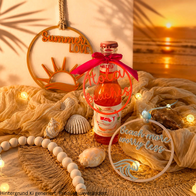 STL 3D Druck Datei Kränze 3er Sommer Urlaub Goodvibes Anhänger Geschenkidee 3D-Druck Datei – Bild 5