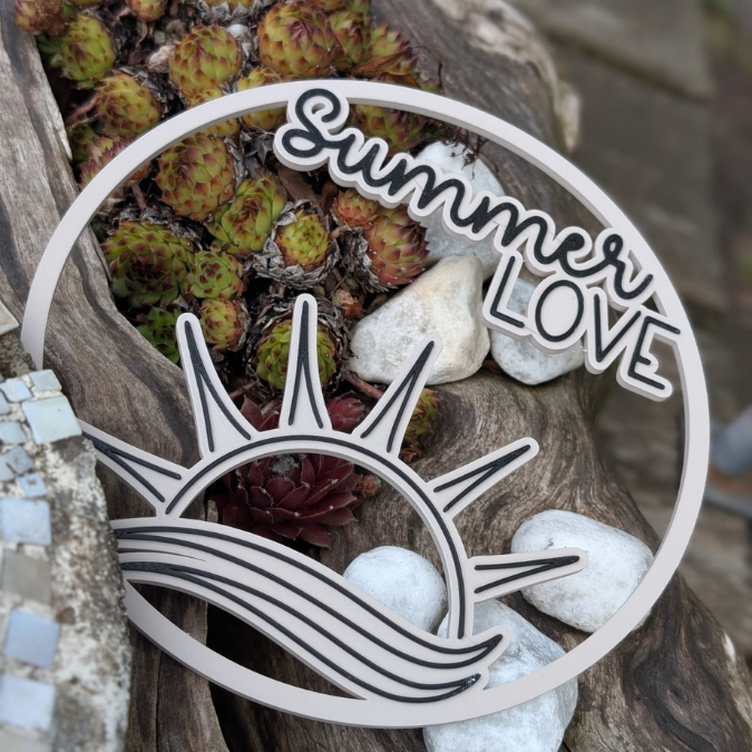 STL 3D Druck Datei Kränze 3er Sommer Urlaub Goodvibes Anhänger Geschenkidee 3D-Druck Datei – Bild 9
