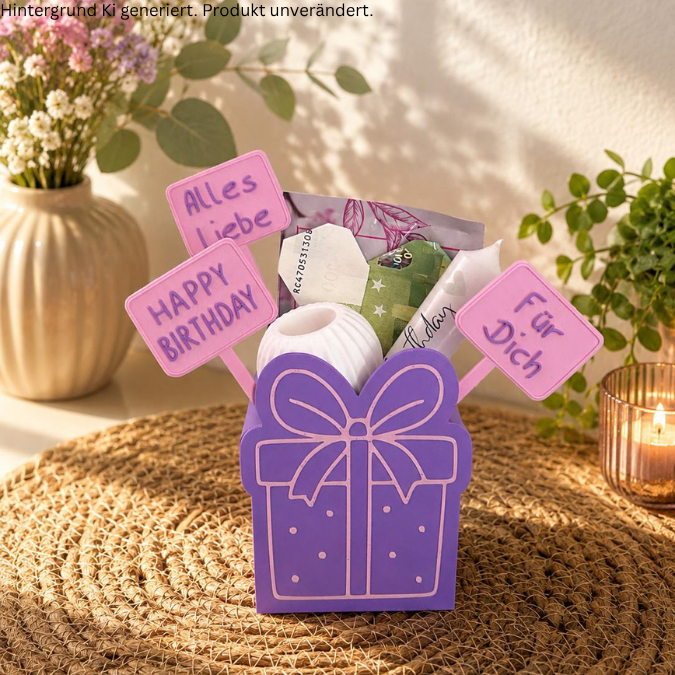 STL 3D Druck Datei Geschenk Box mit Deckel zum kleben und verschiedenen Steckern Mitbringsel Geschenkidee 3D-Druck Datei – Bild 6