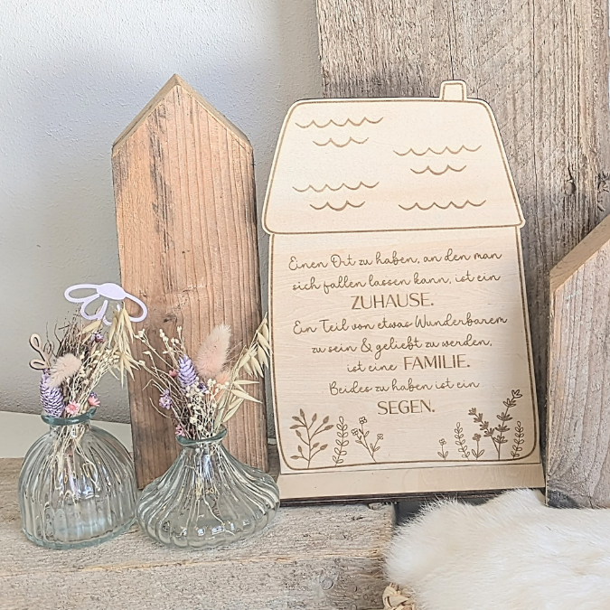 SVG Laserdatei Haus Zuhause Familie Segen Aufsteller und Wanddeko 3mm und 4mm SVG-Datei zum Einzug Hausbau Umzug – Bild 9