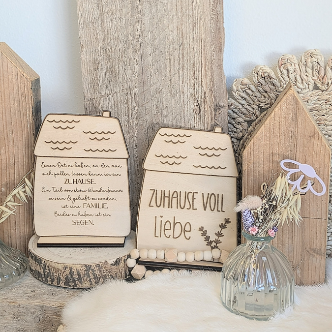 SVG Laserdatei Haus Zuhause Familie Segen Aufsteller und Wanddeko 3mm und 4mm SVG-Datei zum Einzug Hausbau Umzug – Bild 5