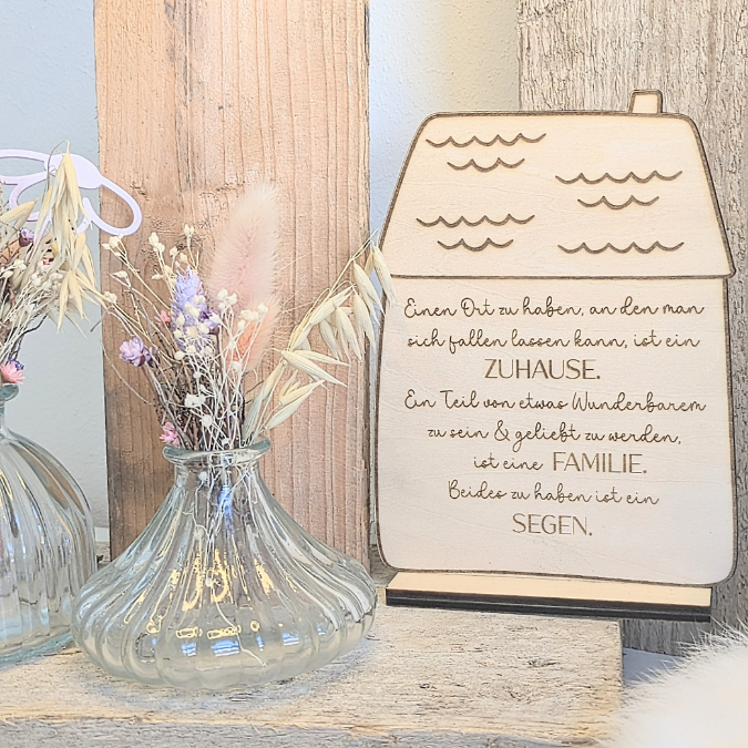 SVG Laserdatei Haus Zuhause Familie Segen Aufsteller und Wanddeko 3mm und 4mm SVG-Datei zum Einzug Hausbau Umzug – Bild 11