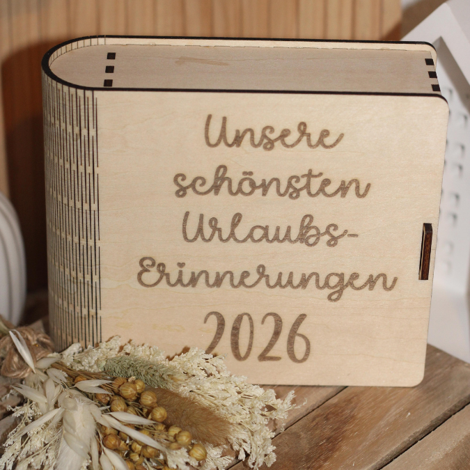 SVG Laserdatei Fotobuch Urlaub Buch Fotoalbum für Fotos Retro Rahmen Erinnerungen Urlaub Strand Sonne mit vielen Vorlagen SVG Datei 3 & 4mm – Bild 12