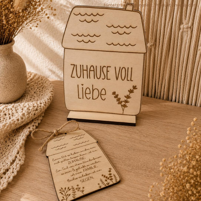 SVG Laserdatei Haus Zuhause Familie Segen Aufsteller und Wanddeko 3mm und 4mm SVG-Datei zum Einzug Hausbau Umzug – Bild 14