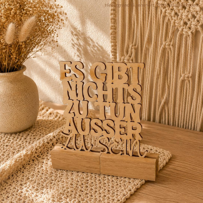 SVG Laserdatei Klötzchenschrift Es gibt nichts zu tun außer zu sein Easysticks Klötzchen SVG Datei – Bild 4