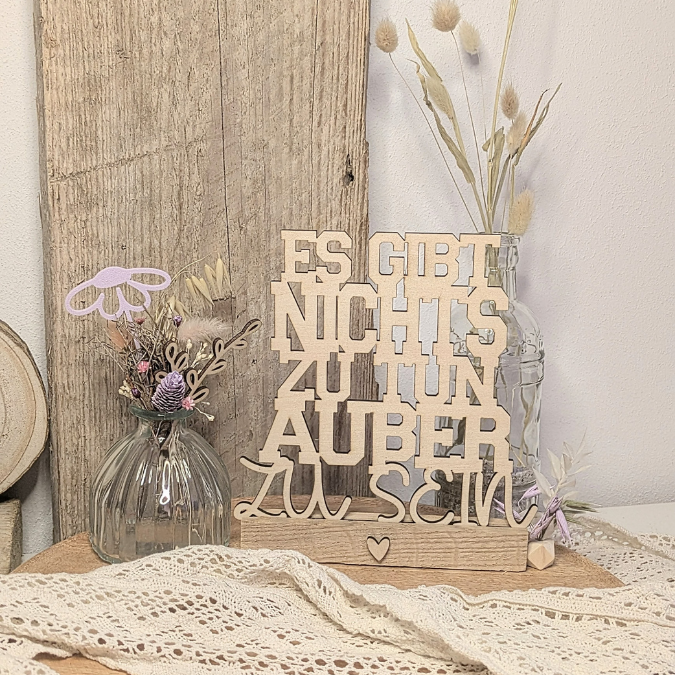 SVG Laserdatei Klötzchenschrift Es gibt nichts zu tun außer zu sein Easysticks Klötzchen SVG Datei – Bild 7