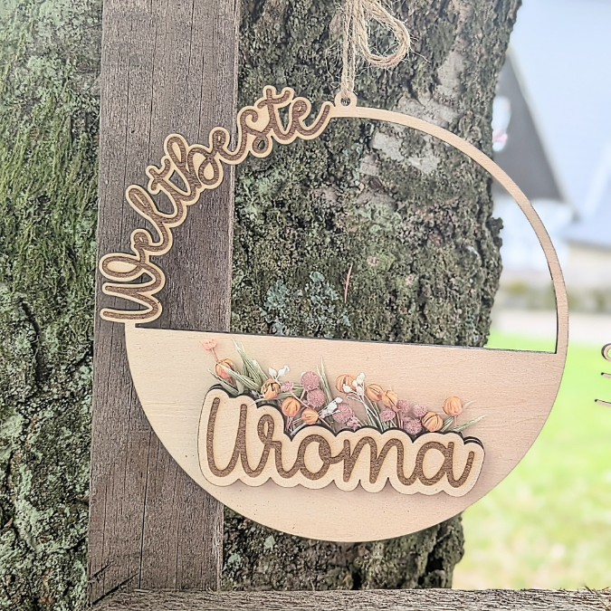 7 Designs Weltbeste... Kranz zum füllen mit Blumen oder Geld freundin Schwester Patentante Muttertag Freundschaft Mama OmaSVG Laserdatei – Bild 3